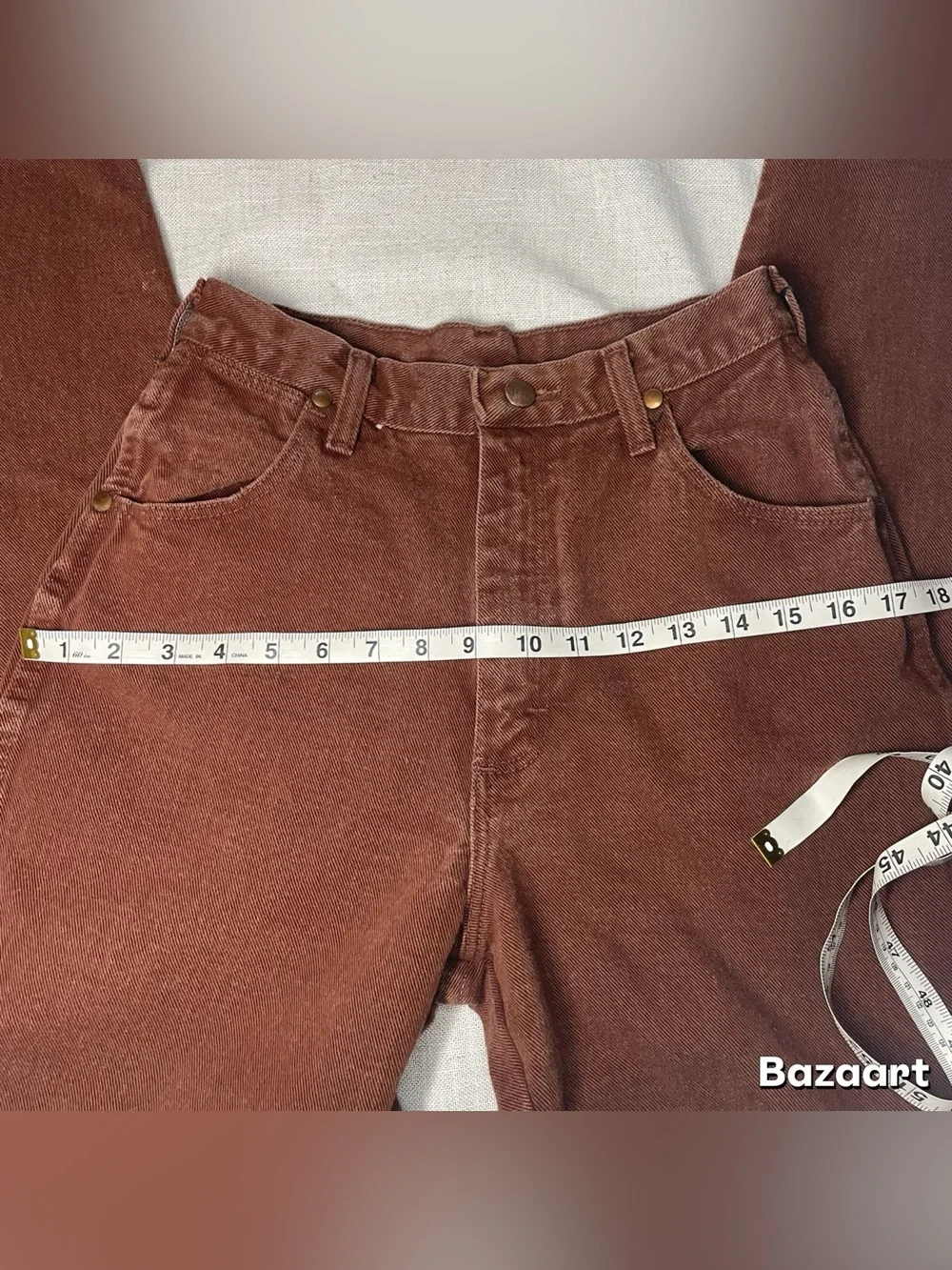 Vintage Wrangler Women’s Cowboy Cut Rust Colored High Waisted Western Jeans - Picture 13 of 13